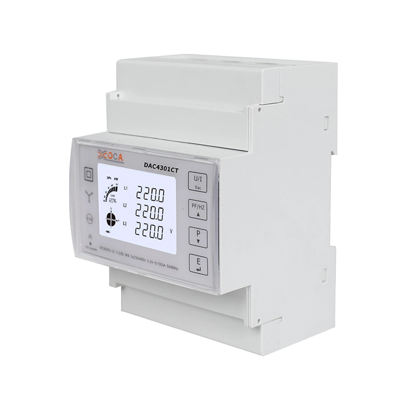 Třífázový inteligentní elektroměr Dac4301CT na DIN lištu Modbus