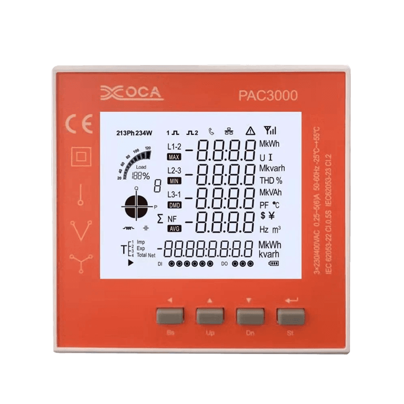 Elektronický měřič výkonu PAC3100 Smart Digital LCD WiFi