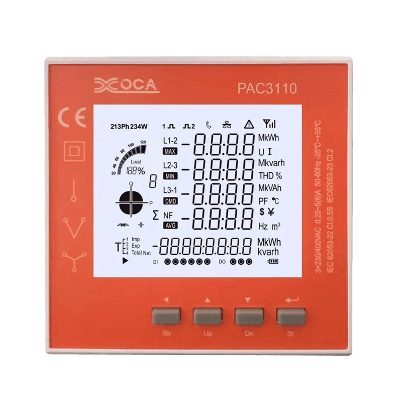 Elektronický měřič výkonu PAC3100 Smart Digital LCD WiFi