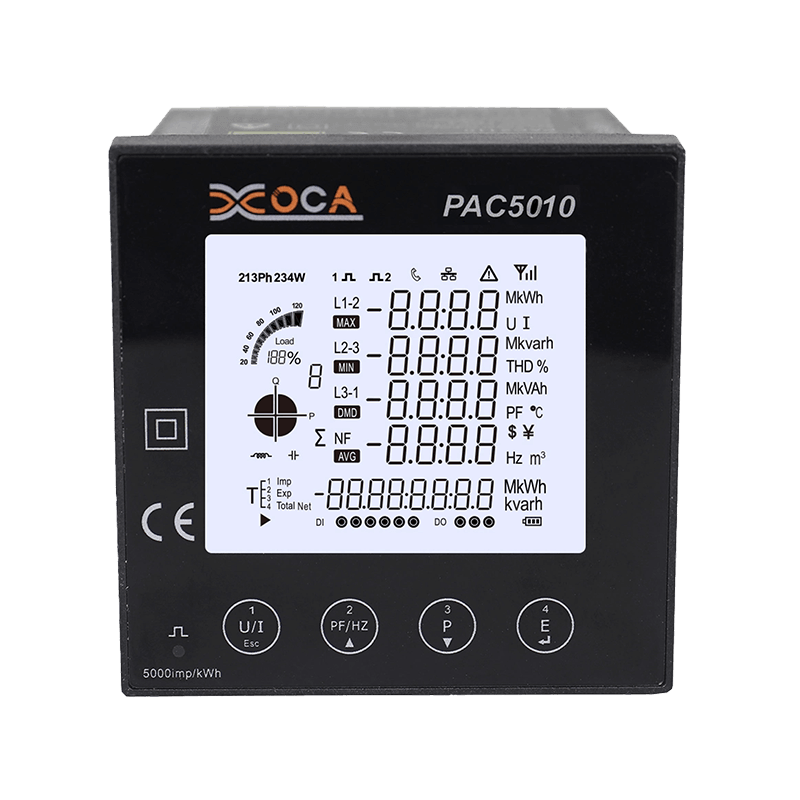 PAC5010 Velký LCD WiFi Inteligentní měřič elektrické energie Měřič elektrické energie Elektrický analyzátor