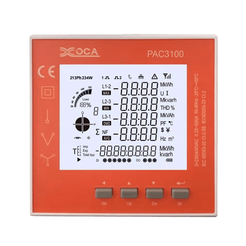 Elektronický měřič výkonu PAC3100 Smart Digital LCD WiFi